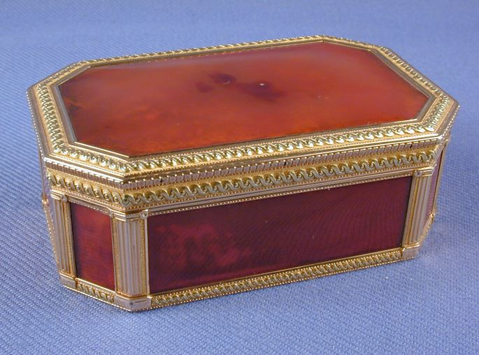   Buccellati - Louis XVI rectangular cut-corner rectangular gold mounted boite a cage | MasterArt
